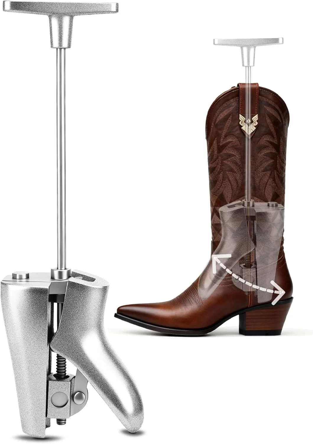 instep stretcher with vamp plug