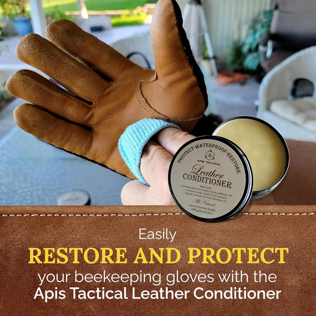 leather glove conditioner application