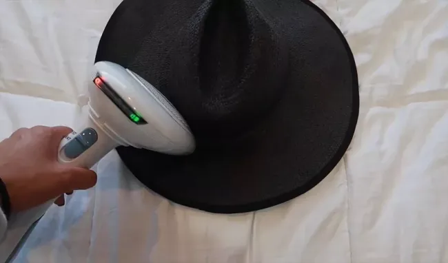packable straw hat crease removal steamer