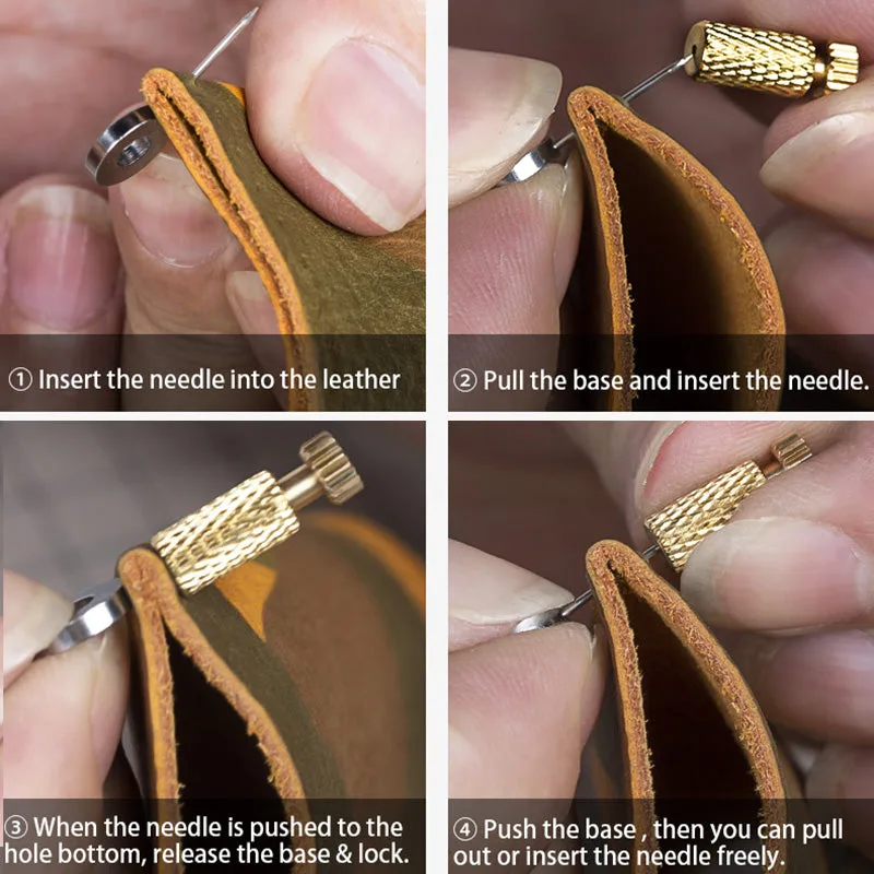 sewing conductive thread leather glove