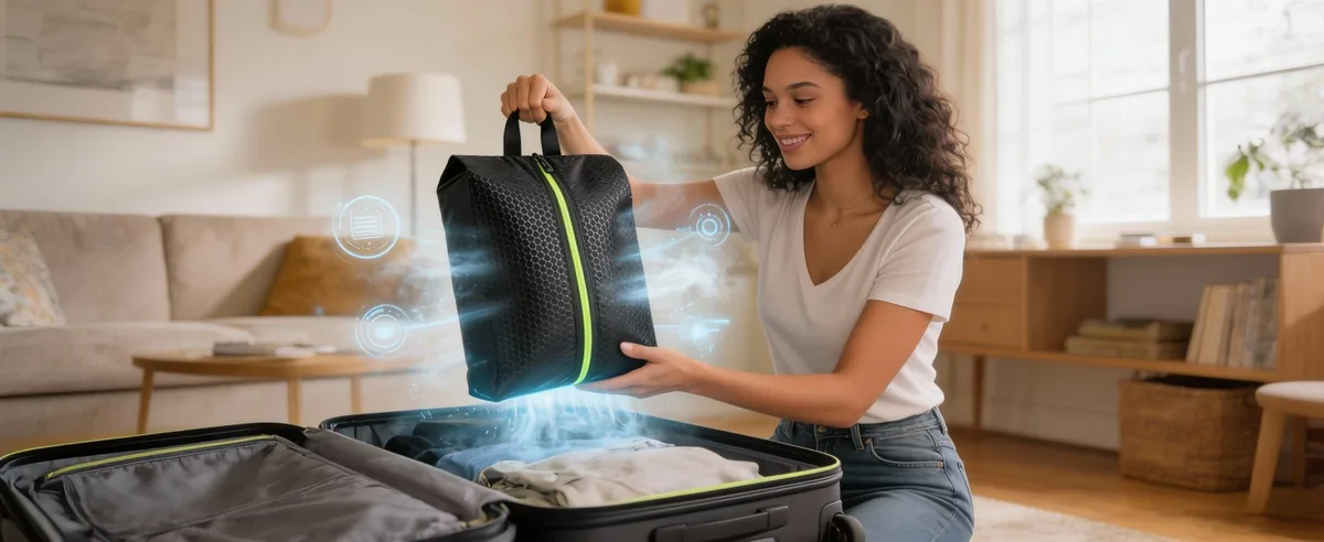 shoe bags for suitcase odor containment