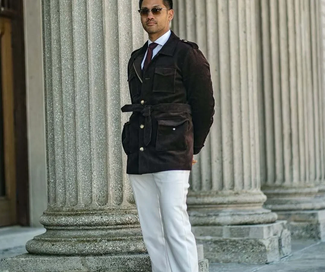suede belt bleeding dye onto white trousers