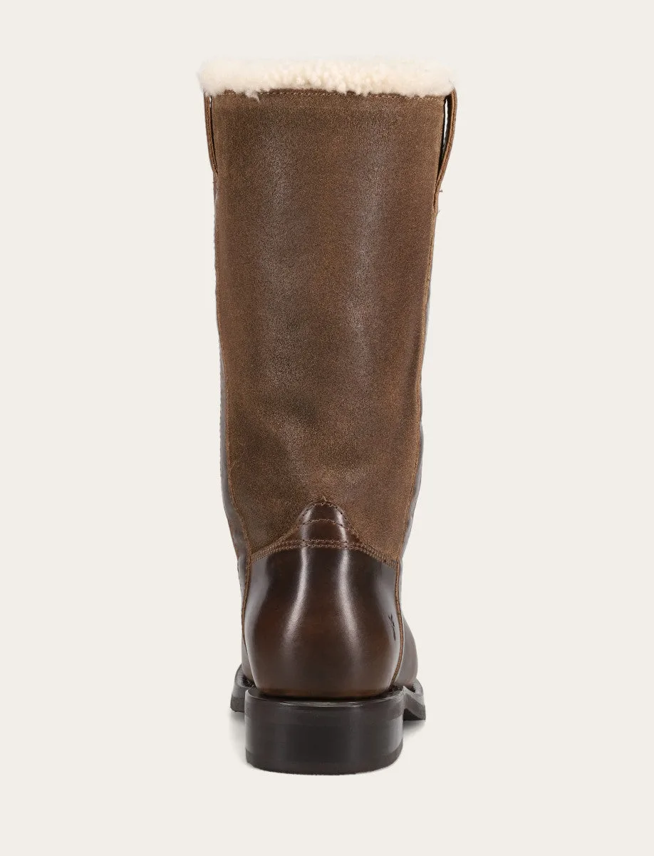 worn boot heel counter